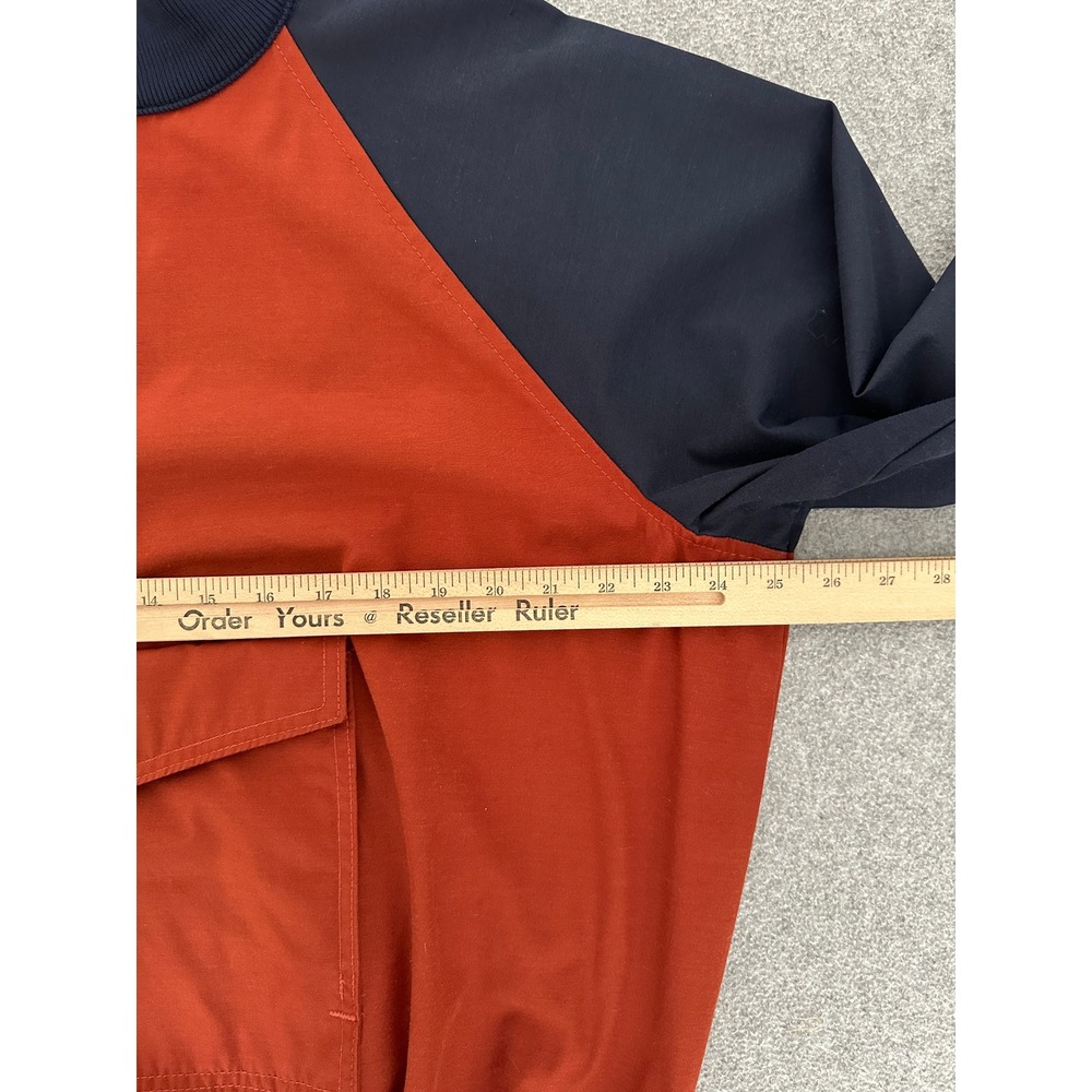 Vintage Anorak Quarter Zip Pullover XL Raglan Orange Colorblock White Mountain - Picture 8 of 11